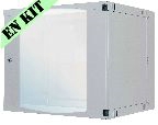 Coffret de brassage double sections Gamme STANDARD+ 19 pouces Gris en KIT avec panneau amovible