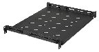Etagre noir ou gris fixe ajustable en profondeur, 19 pouces, 1U