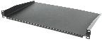 Etagere gris ou noir fixe, fixation avant, 19 pouces, 1U